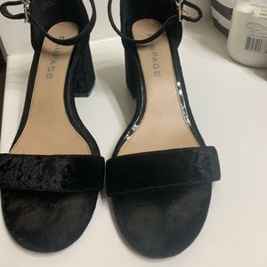 Black block heels